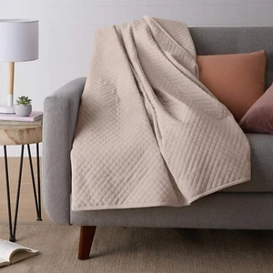 Warehouse Basics Quilted Weighted Blanket Cover - 60" x 80" (Full/Queen), Brown - Picture 1 of 4