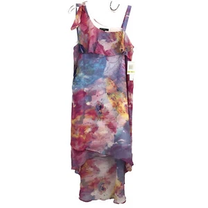 Sequin Hearts Girls One-Shoulder Rainbow Hi Lo Party Dress Size 14 NWT Lined - Picture 1 of 11