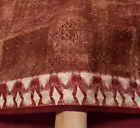 Sushila Vintage Indian Saree 100% Pure Crepe Silk Woven & Printed Sari Fabric