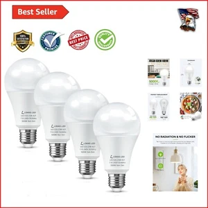 Ultra-Bright 2500 Lumen LED Light Bulb 4-Pack, Daylight White 5000K, Energy-E... - Picture 1 of 11