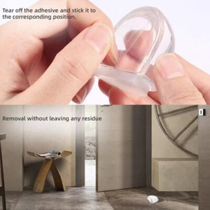 Acrylic Self Adhesive Anti-Collision Door Holders Catch Floor Mounted Nail-f_ha - Afbeelding 1 van 6