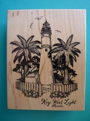 Sello de goma Key West Lighthouse, Florida Landscape K-2854 PSX Foto 1 de 2