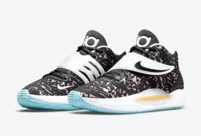 Nike KD 14 Black White Kevin Durrant Basketball Sneakers - Image 1 of 4