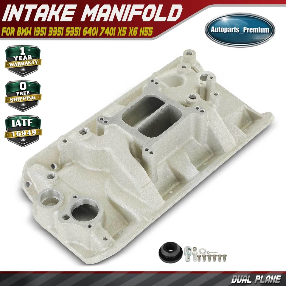 Aluminum Dual Plane 4 Barrel Intake Manifold for AMC V8 GAS 304 360 390 401 Jeep - Image 1 of 4