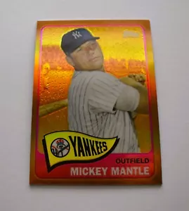 Mickey Mantle 2012 Topps conjunto de fábrica refractor dorado #350 1965 - Imagen 1 de 1