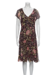 Abito Les Copains stile vintage stampa floreale italiana lunghezza media taglia 42, M - Foto 1 di 9