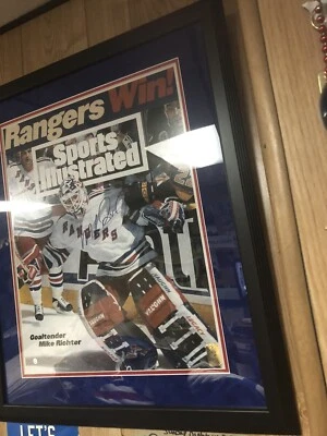 NEW YORK RANGERS Signed Mike Richter Framed SI Pic 1994 STANLEY CUP Steiner Cert - Image 1 of 4