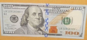 (1) ULTRA RARE  - 2009 A $100 STAR NOTE - LB12918388* - VERY FINE OR BETTER  - Picture 1 of 2