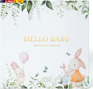 First 5 Years Baby Memory Book Journal - 90 Pages Hardcover Album for Boys, Girl - Picture 1 of 6