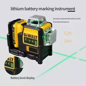 DeWalt DW089LG 12V Green Line 3 Seiten 360 Laser Wasserwaage Laser + Akku + Ladegerät - Bild 1 von 9