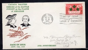 Canada #388 Plains of Abraham FDC c441 - Picture 1 of 2