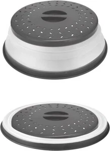 Collapsible Microwave Splatter Cover, 10.5 inch, Gray, Dishwasher Safe - Picture 1 of 7