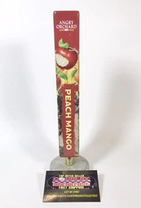 Angry Orchard Hard Fruit Cider Peach Mango Beer Tap Handle 10” Tall - Excellent! - Picture 1 of 4