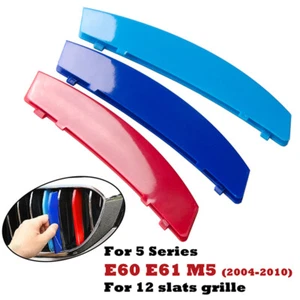 M-Sport 3 Color Grille Insert Trims For BMW E60 E61 5 Series Center Kidney Grill - Picture 1 of 7
