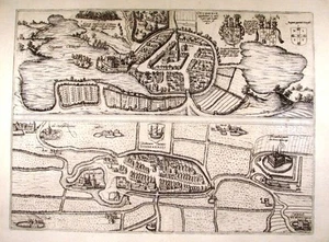 Antique map, Braun & Hogenberg, Oitinense (Oitinum) / Tonderensis (Tundera) - Picture 1 of 1