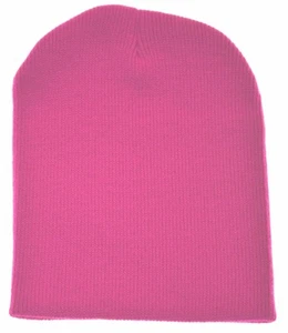 Cuffless Beanie Knit Hat-MAGENTA HOT PINK - Picture 1 of 1