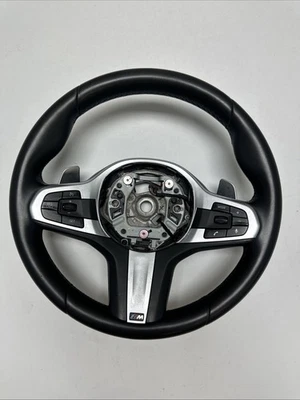 BMW G30 530 540 550 M 2017-2020 deportivo volante de cuero con paletas OEM NOTE Foto 1 de 4
