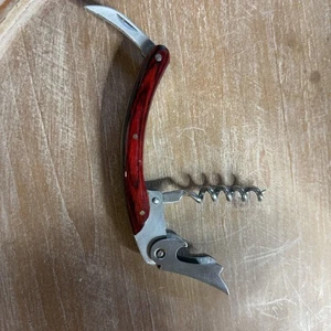 JAPANISCHES SOMMELIER MESSER Korkenzieher Weinflaschenöffner komplett rostfrei - Bild 1 von 5
