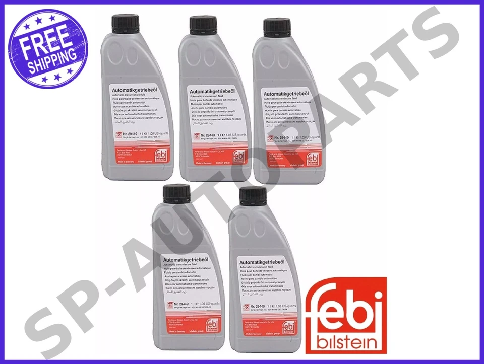 Juego de 5 cuartos de galón 236,14 rojo transmisión automática líquido de aceite Febi para Mercedes Jaguar Dodge Foto 1 de 1