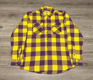 DIXXON Flannel Company The MAMBA Kobe Bryant Herren Medium Hemd gelb lila - Bild 1 von 7