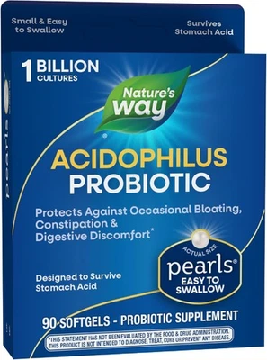 Nature's Way Acidophilus Probiotic Pearls, Supports Digestive Balance & Gut...  - Image 1 of 4
