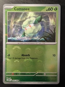 Cottonee 004/086 - POKE BALL Holo - White Flare - Pokemon Card - NM - Picture 1 of 2
