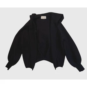 Moderne Citizen Strickjacke Damen XS Small schwarz Kapuze Strick minimalistisch leise Luxus - Bild 1 von 7