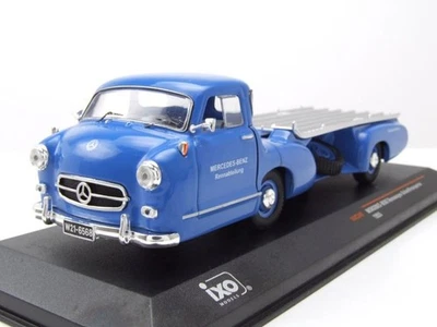 Mercedes Renntransporter Blu Miracolo 1955 Blu Modellino 1:43 Ixo Models - Immagine 1 di 4