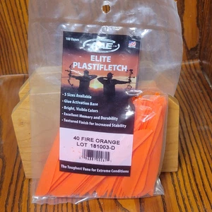 AAE Elite Plastifletch Vanes Fire Orange 3.875" 100 Pack - Picture 1 of 1