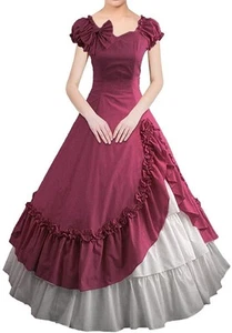 Women's Gothic Victorian Dress Vintage Civil War Ball Gown Masquerade Dresses... - Picture 1 of 4