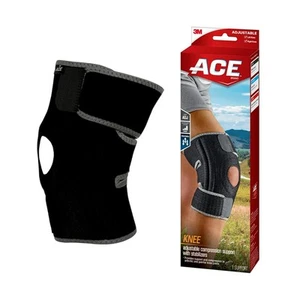 Ginocchiere a Compressione Regolabile Marca ACE con Stabilizzatori, Solido Taglia Unica - Foto 1 di 10