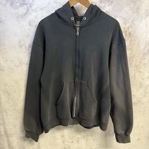 Fruit of the Loom Hoodie Sweatshirt Mens M 21x25 Black Y2K Style Skate Grunge - Picture 1 of 13