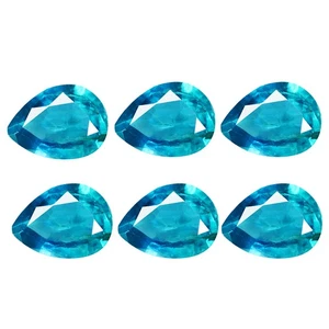 4.13 Ct VVS 6 Pcs Lot Best Pear 6.8 x 5 MM Royal Blue 100% Natural Nepal Kyanite - Picture 1 of 5