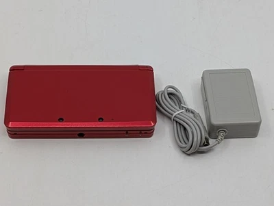 Nintendo 3DS CTR-001 Flare Red Console Japan Tested + AC Adapter Stylus NTSC-J - image 1 of 4