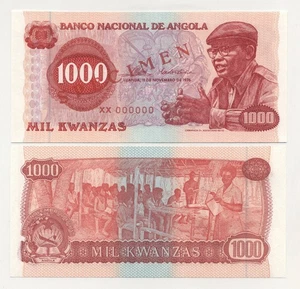 Angola 1000 Kwanza 11-11-1976 Pick 113.s UNC Uncirculated Banknote - Picture 1 of 1