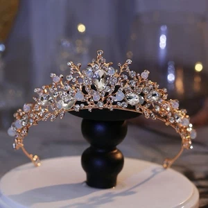 Tiara corona boda novia cristal Swarovski - Imagen 1 de 3