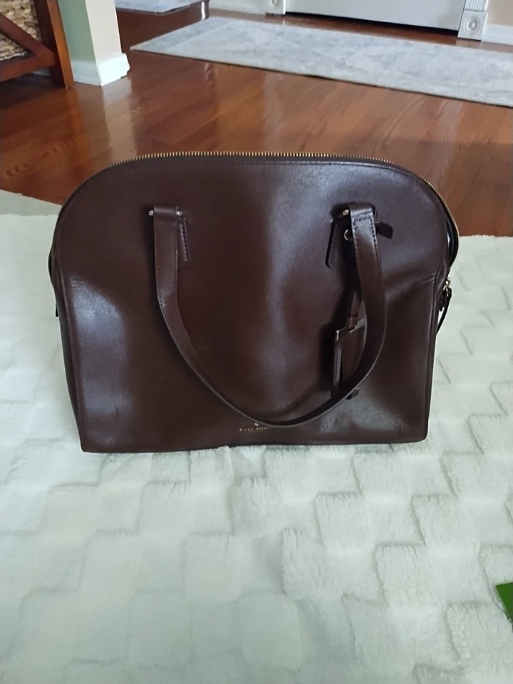 Bolso grande de cuero Saffiano Kate Spade Nichols Street marrón Reiley Foto 1 de 4