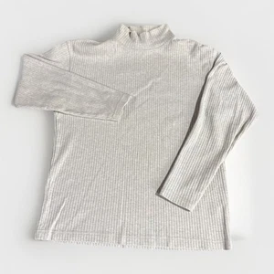 Vintage Eddie Bauer Damen Grobstrick Baumwolle Rollkragen Pullover Neutral - Bild 1 von 6