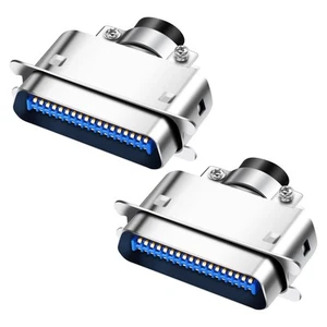 CN36 36 Pin Male Centronics Connector Printer Flat Ribbon Cable Adapter 2Pack - Picture 1 of 7