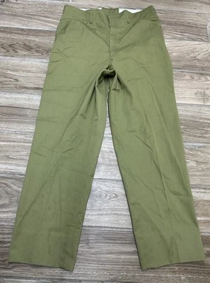 VTG 60’s Boy Scouts Of America Pants Mens Green Trousers Talon 32x28 Altered - Image 1 of 4