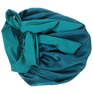 Solid Color Wide-brimmed Man Miss Sleeping Hat Satin Bonnet - Picture 1 of 12