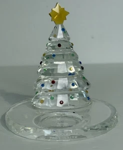Partylite Sparkle Lite Crystal Christmas Tree Tealight Candle Holder P9086 - Picture 1 of 14