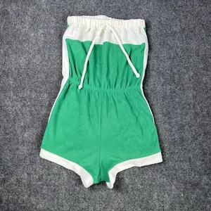 Vtg 1970s romper jumpsuit Womens Green One Peice Bodysuit - Picture 1 of 6