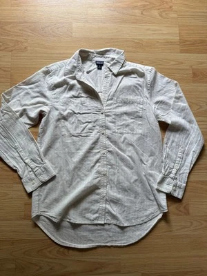 Camisa Patagonia feminina de linho algodão orgânico cânhamo manga longa XS EC - Imagem 1 de 4