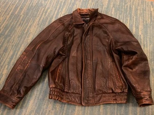 Wilson Lederjacke Bomber Large Braun 90er - Bild 1 von 11
