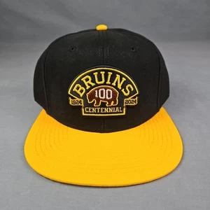 American Needle Boston Bruins Centennial Logo Snapback Mütze Kappe verstellbar schwarz - Bild 1 von 10