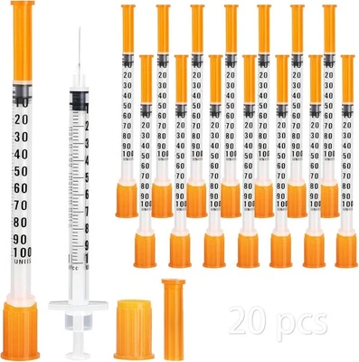 U-100 Syringes 29G 1ml/cc 1/2" (12.7mm), Disposable Syringe for Scientific...  - Image 1 of 4