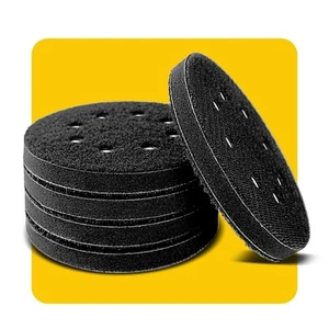 5 Pack 5 Inch 8 Holes Soft Density Interface Pads 5" Hook and Loop Sponge Cus... - Picture 1 of 6