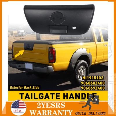 Rear Tailgate Handle With Key Hole For 2001-2004 Nissan Frontier 90606-9Z400 USA - Image 1 of 4
