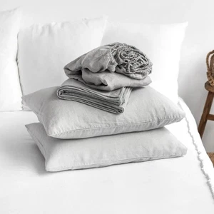 Pure European Linen Bed Sheets Set | Choice of Colors & Depth - Picture 1 of 64